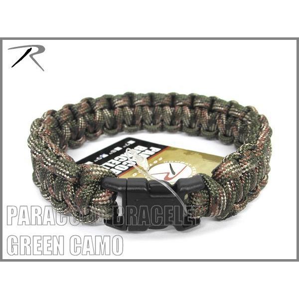 [送料260円]ROTHCO 新品 パラコードブレスレット(GREENCAMO/S)