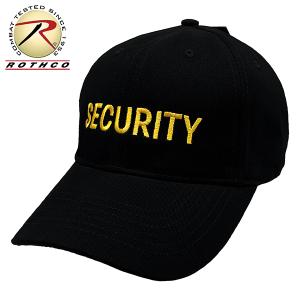 ROTHCO ロスコ セキュリティー ロープロファイル キャップ SECURITY LOW PROFILE CAP ブラック 黒 ベルクロ カーブ バイザー ツバ 帽子 メンズ ベースボール｜elephantwalk