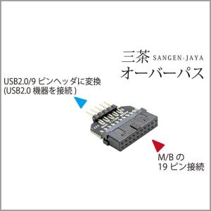 AREA (エアリア) 三茶オーバーパス USB19ピンからUSB9ピンに変換 AR-UP19UP9｜eleuthera