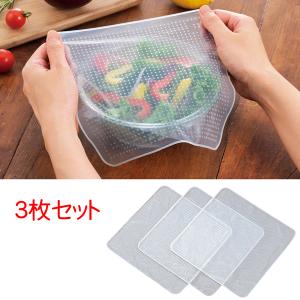 何度も使えるシリコンラップ 3枚組 レンジ対応 すべり止め