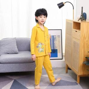ロングパンツ 部屋着 前開き 長袖 恐竜 クマ...の詳細画像2