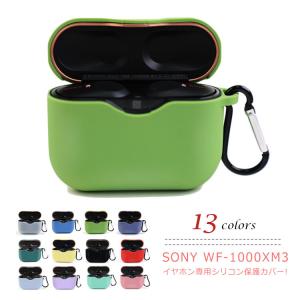 SONY WF-1000XM3 ヘッドホン 収納 シリコン ケース 全5色 カラビナ付き