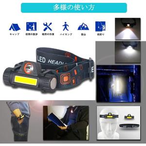 ヘッドライト 充電式 led usb充電式 防...の詳細画像1