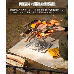 たき火シート アウトドア BBQ 芝生保護 バ...の詳細画像3