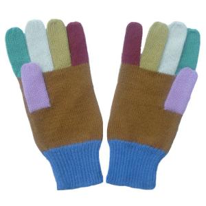 ALA-069C アルパカ１００％手袋　カラフル柄　女性用 ソフト　暖かい　可愛い マルチカラー｜elgusto