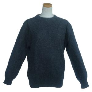 ALC-079B アルパカ１００％セーター　男性 丸首　縄編み柄　アルパカ柄 暖かい　綺麗｜elgusto