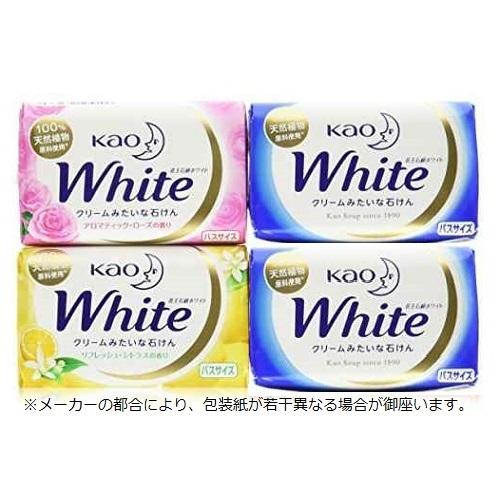 クリームみたいな石鹸♪ 花王石鹸ホワイト バスタイプ 130g×4個セット ポイント消化！