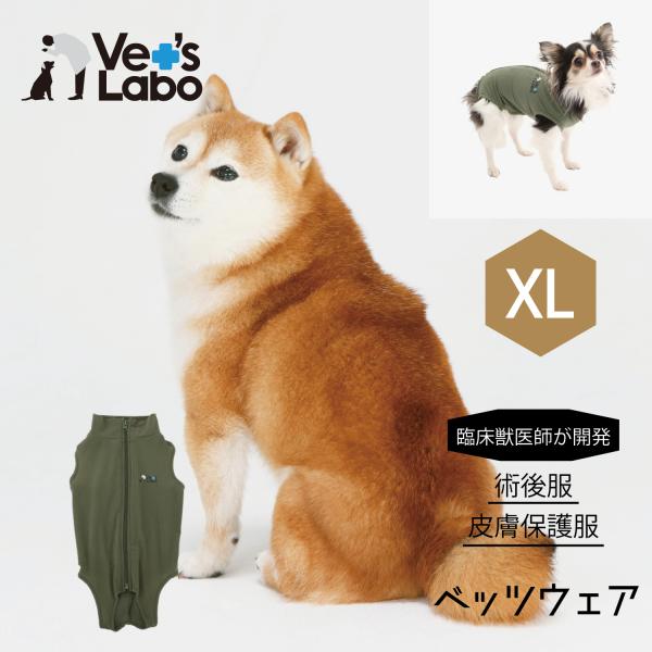 術後服 保護服 犬用 ウェア ベッツウェア 男の子用 カーキ XL