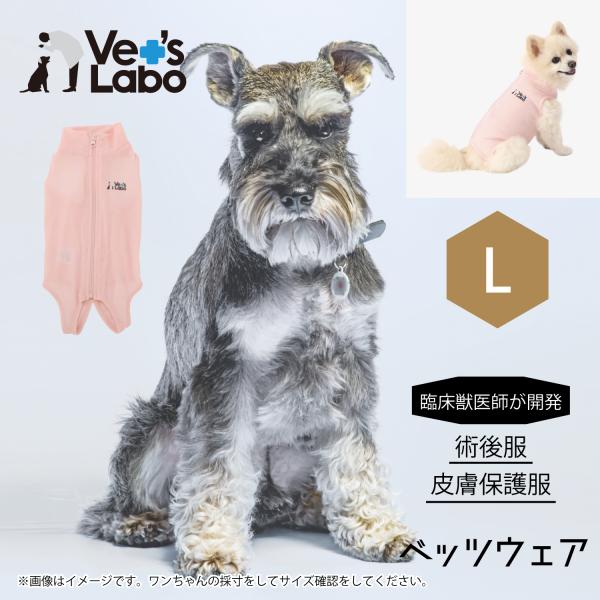 術後服 保護服 犬用 ウェア ベッツウェア 女の子用 ピンク L