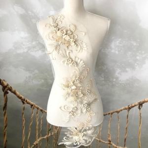 バトン レオタード モチーフ 衣装 花 アイボリー レースモチーフ バレエ衣装 社交ダンス