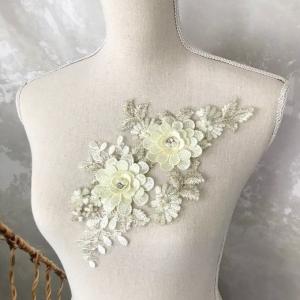 モチーフレース 立体フラワー 花 レースアップ...の詳細画像1