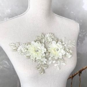 モチーフレース 立体フラワー 花 レースアップ...の詳細画像3