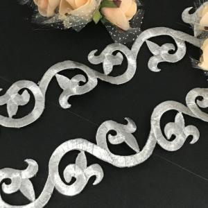 レース アップリケ アイロン用 シルバー 衣装...の詳細画像1