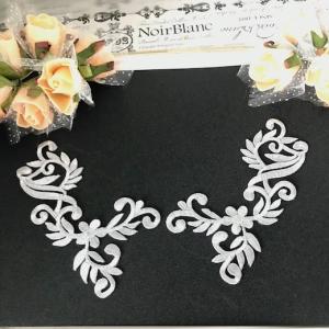 刺繍ワッペン アイロン接着可 シルバー レオタ...の詳細画像2