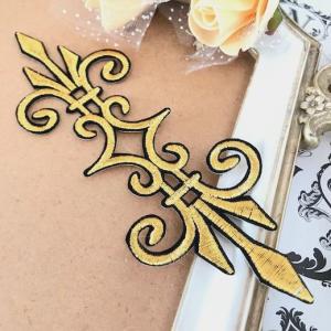 ワッペン アップリケ ゴールド 金色 貼り付け...の詳細画像1