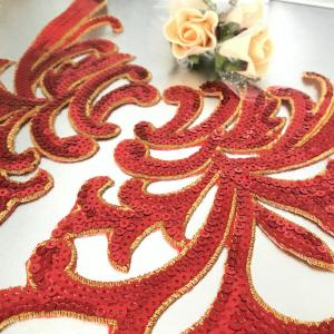 スパンコールモチーフ レッド 衣装 アイロン用...の詳細画像5