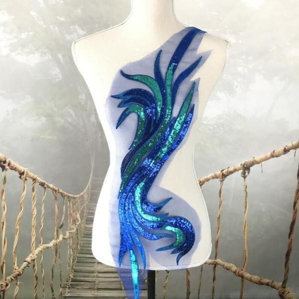 スパンコール モチーフ レオタードモチーフ チュールモチーフ 衣装作り レオタード 社交ダンス バト...