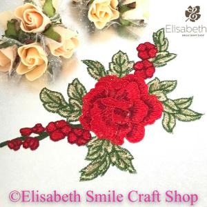 モチーフレース 花柄 薔薇 バトンモチーフ バ...の詳細画像4