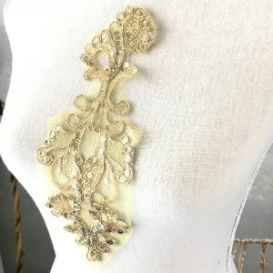 スパンコール ゴールド モチーフ 花柄 衣装 ...の詳細画像2