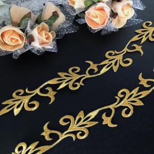 アップリケ ゴールド 刺繍ワッペン ブレード ...の詳細画像1