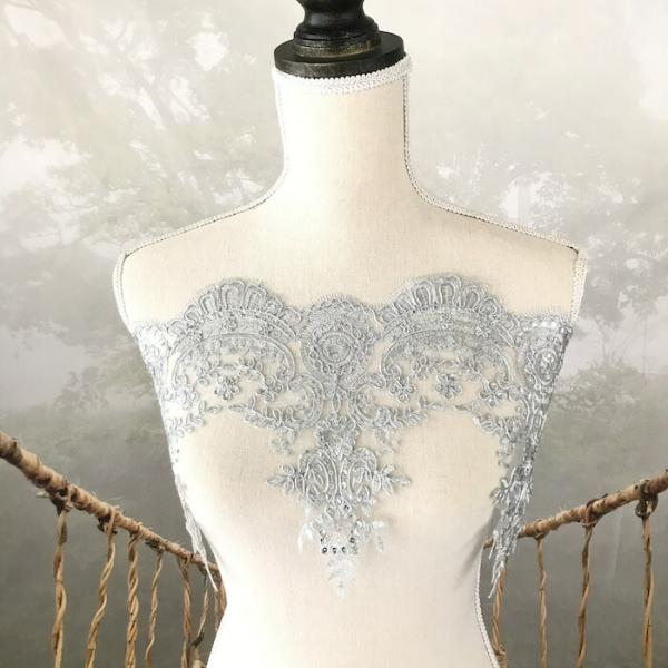 スパンコール レース 手芸 幅広い シルバー バレエ衣装 衣装 チュチュモチーフ 装飾 ダンス レオ...