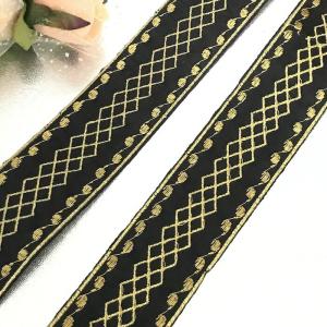 レース アップリケ アイロン用 ゴールド ブラ...の詳細画像1