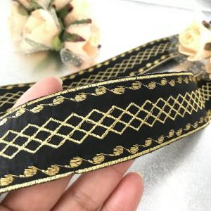 レース アップリケ アイロン用 ゴールド ブラ...の詳細画像3