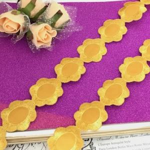 レース アップリケ ゴールド 刺繍ワッペン ブ...の詳細画像5