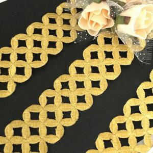 レース アップリケ アイロン用 ゴールド 衣装...の詳細画像1