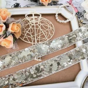 スパンコール ブレード ゴールド キラキラ スパンコールレース