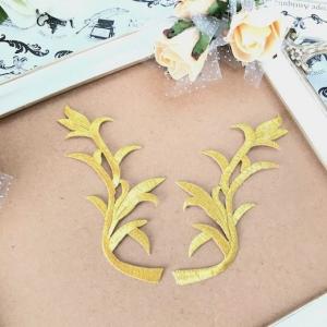 アップリケ ゴールド 刺繍ワッペン レオタード...の詳細画像1