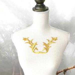 アップリケ ゴールド 刺繍ワッペン レオタード...の詳細画像4