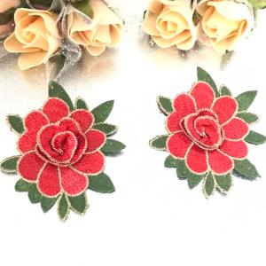 モチーフレース 花柄 薔薇 バトンモチーフ バ...の詳細画像1