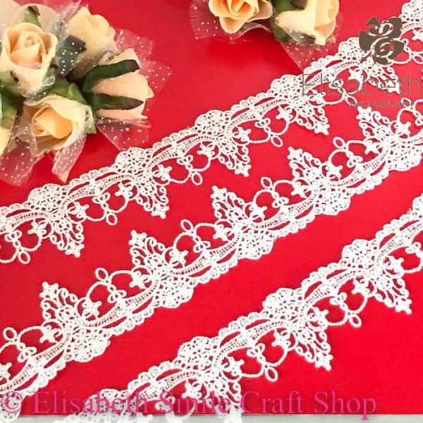 レース 手芸 ホワイト ケミカルレース リボン 衣装 服飾 装飾 素材 材料 メタリックレース トー...