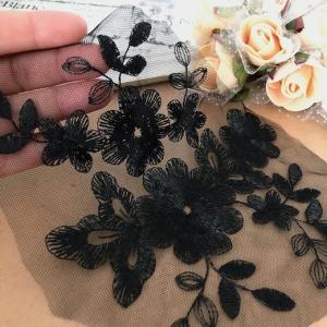 モチーフレース 花模様 刺繍 チュール ハンド...の詳細画像2