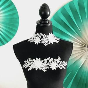 モチーフレース 3D ホワイト 白 立体的 刺...の詳細画像5