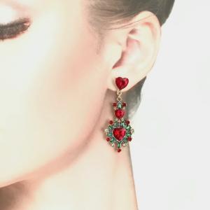 雫 ピアス ラインストーンピアス ABオーロラ パープル 衣装ピアス
