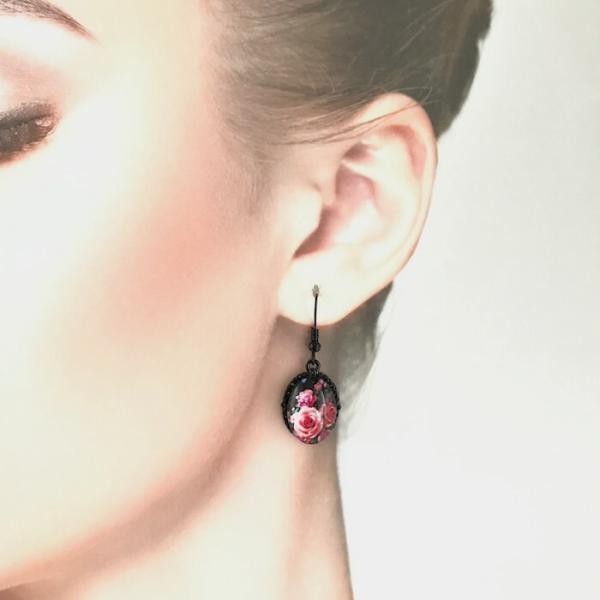 ピアス フックピアス バラピアス フラメンコ フックピアス レディース ジュエリー デザインピアス ...
