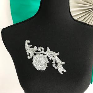 レオタード バトン 衣装 モチーフ 花 シルバ...の詳細画像3