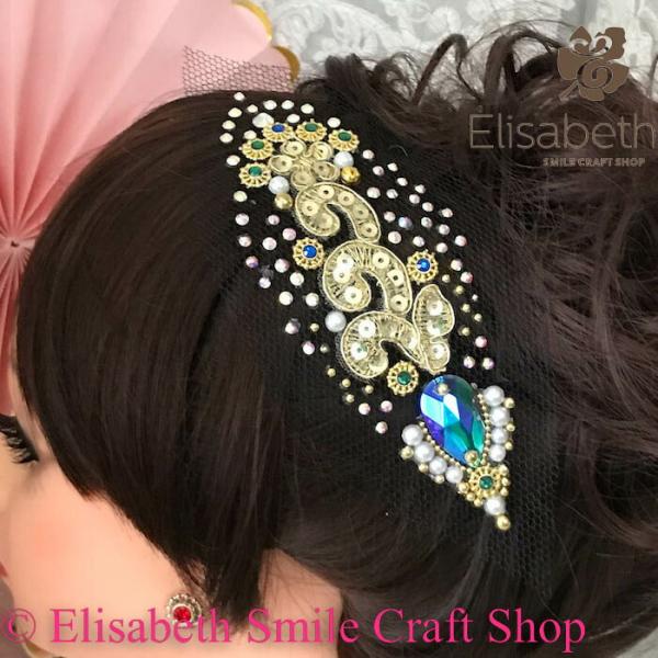 ヘアアクセサリー 髪飾り ヘア飾り 舞台衣装 ステージ衣装 ダンス衣装 社交ダンス フィギア衣装 競...