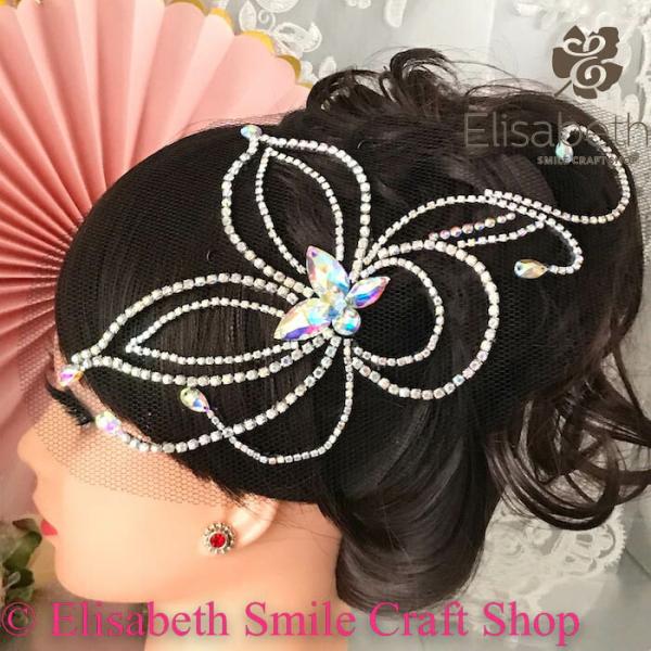 社交ダンス 競技ダンス ヘアアクセサリー 髪飾り ヘア飾り ラテンドレス 舞台衣装 ステージ衣装 ダ...