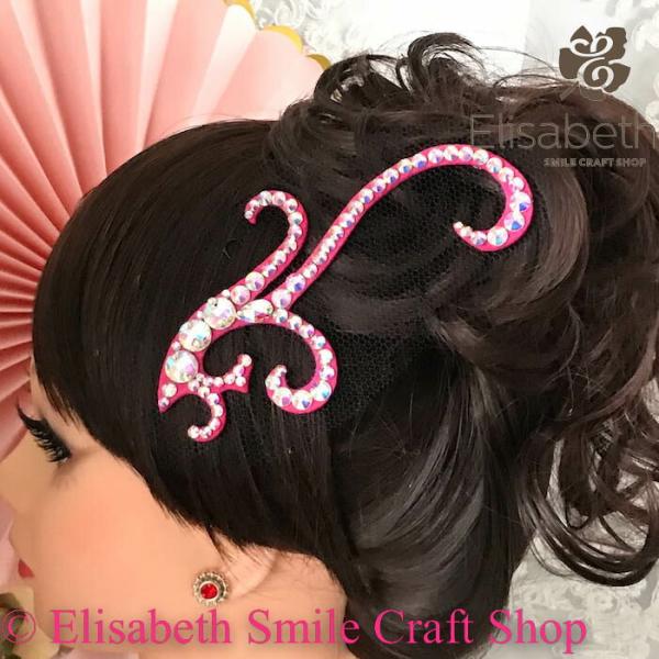 ヘアアクセサリー 髪飾り ヘア飾り 舞台衣装 ステージ衣装 ダンス衣装 社交ダンス フィギア衣装 競...