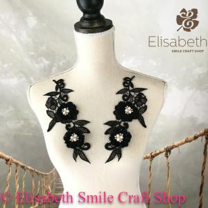 バトン レオタード モチーフ 衣装 花 ブラック 服飾