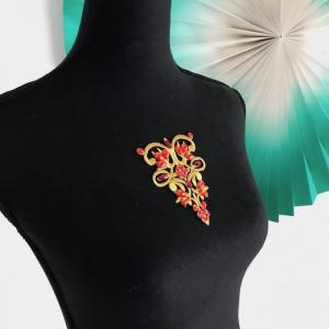 モチーフ アイロン用 ゴールド レッド ライン...の詳細画像5