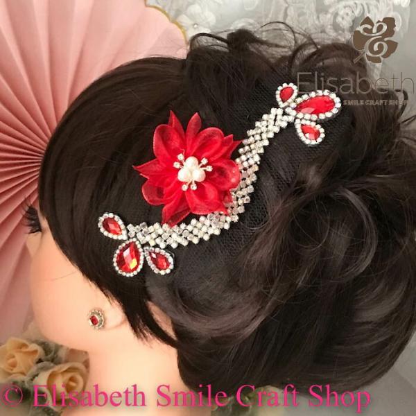 ヘアアクセサリー 髪飾り ヘア飾り 舞台衣装 ステージ衣装 ダンス衣装 社交ダンス フィギア衣装 競...