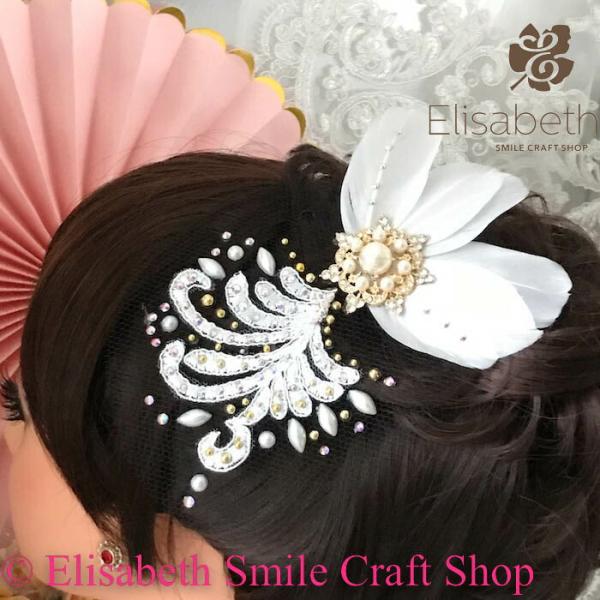 ヘアアクセサリー 髪飾り ヘア飾り 舞台衣装 ステージ衣装 ダンス衣装 社交ダンス フィギア衣装 競...