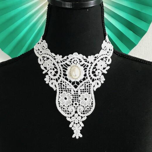 チョーカー レース レディース ネックレス 衣装 白 ホワイト アクセサリー