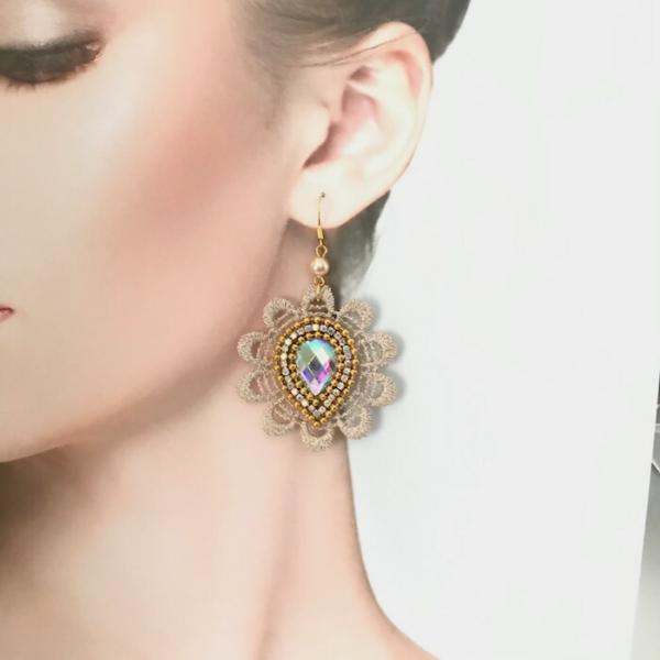 ピアス レディース ラインストーンピアス ゴールド系 イヤリング ラインストーンイヤリング アクセサ...