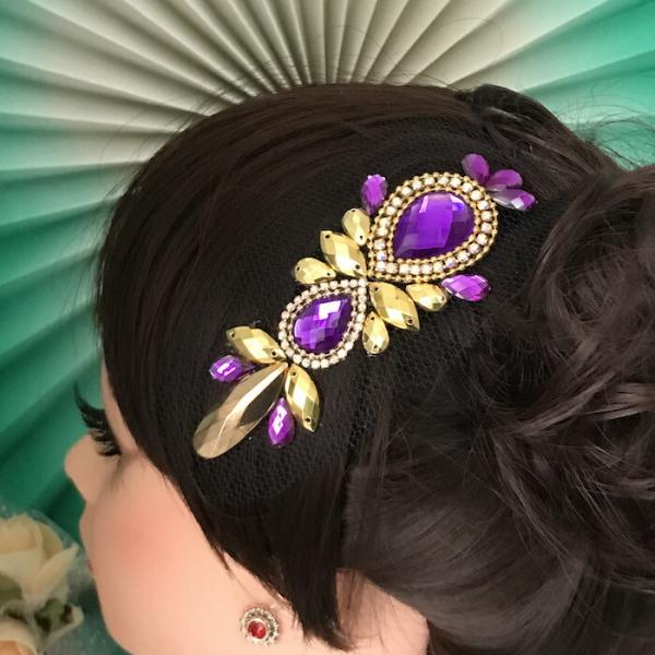 競技ダンス ヘアアクセサリー 髪飾り ヘア飾り ラテンドレス ジュエリー アクセサリー オーナメント...