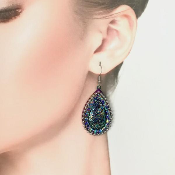 雫 ピアス ラインストーンピアス しずく グリーン ブルー 衣装ピアス アクセサリー 衣装ステージ ...